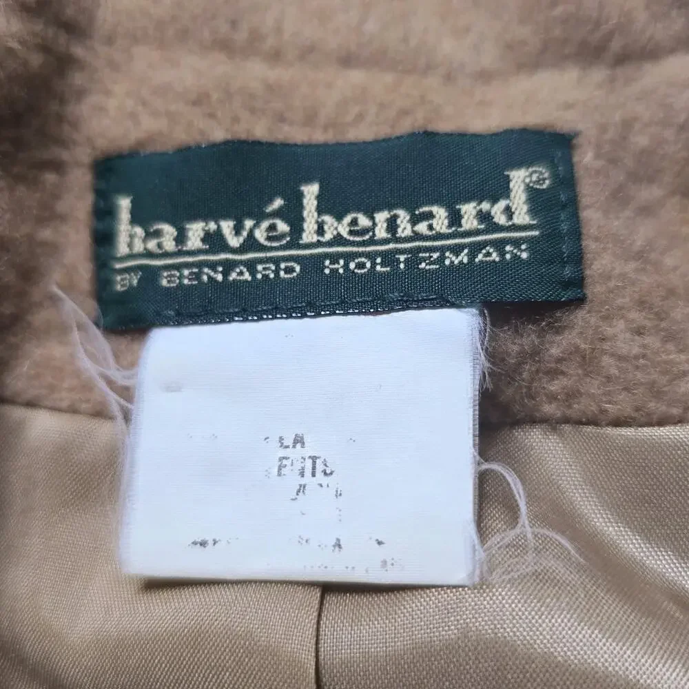 Vintage Harve Bernard Wool Blend Tan Single‎ Button Blazer Coat Jacket Size Med?